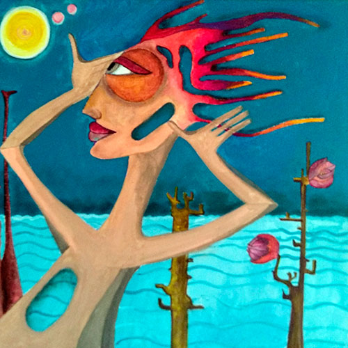 Ven conmigo. Acrílico sobre tela. 40x40