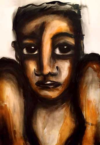 Yako Pastel. Acrílico y tinta china sobre cartulina americana. 50 x 70