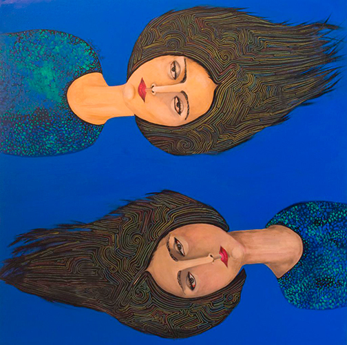 Infinito. Mixta sobre madera. 92x92	