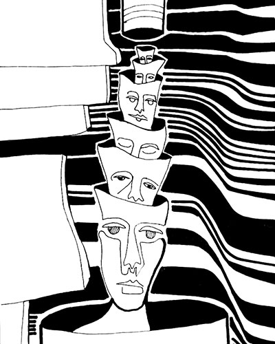 Nuestros yo. Dibujo. 25cm x 35	