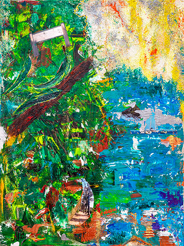 Île Sainte Marguerite. Refrescante. Técnica mixta sobre lienzo, 60x80 cm, 2019 